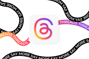 Threads Rainbow Logo, Instagram App with Design Curve Text of Threads, Say More Campaign by Threads Instagram App Design System, Threads logo, Threads by Instagram, July 20, 2023 - Dhaka, Bangladesh png