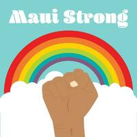 Maui Strong vector illustration graphic message