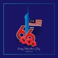 Celebration of Malaysia Independence Day poster vector