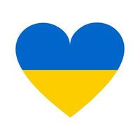 Heart in the colors of the flag of Ukraine blue and yellow isolated on a white background. Vector. vector