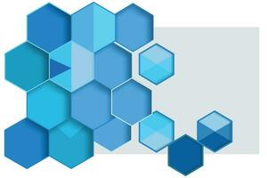 Abstract hexagon shape template background vector