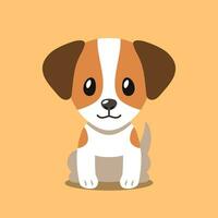 dibujos animados un Jack Russell terrier perro vector