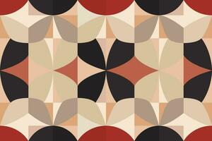 Modern geometric shapes patterns, seamless vector illustration. Pattern designs with modern geometric shapes can be printed as a background image or used for rugs, carpets, or textile fabric.