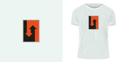 t shirt design concept, Up arrow and down arrow vector