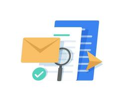 Email and messaging,Email marketing campaign,flat design icon vector illustration