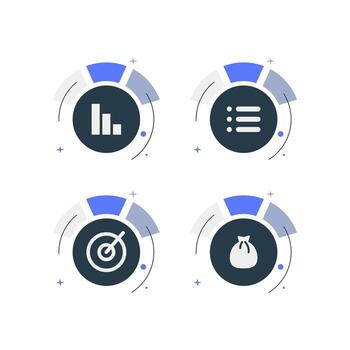Data science and big data. Analysis, Infographic element vector
