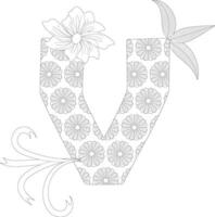 Letter Background Pattern Coloring Pages vector