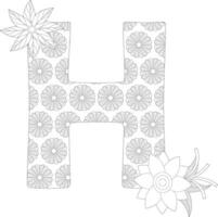 Letter Background Pattern Coloring Pages vector