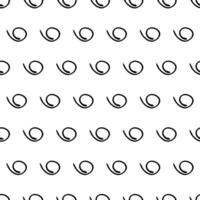 Seamless pattern with sketch round squiggle vector