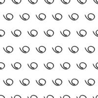 Seamless pattern with sketch round squiggle vector