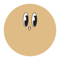 punt cirkel glimlach retro wijnoogst emoji tekenfilm png