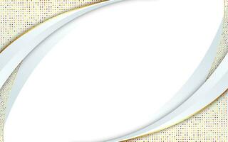 Luxury abstract white golden background vector