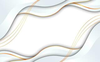 Luxury abstract white golden background vector