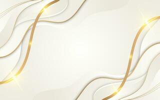 Luxury abstract white golden background vector