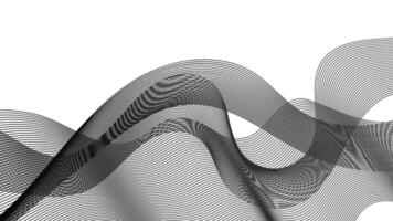 telón de fondo abstracto con líneas de gradiente de onda monocromáticas sobre fondo blanco. Fondo de tecnología moderna, diseño de olas. ilustración vectorial vector