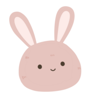 rosa kanin söt tecknad serie skörda höst samling png