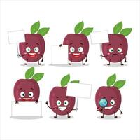 pasión Fruta dibujos animados personaje traer información tablero vector