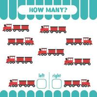 How many trains. Learning left and right direction vector