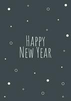 Black new year postcard vector