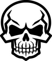 Skull, Black and White Vector illustration