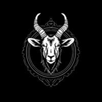 Goat - Black and White Isolated Icon - Vector illustration