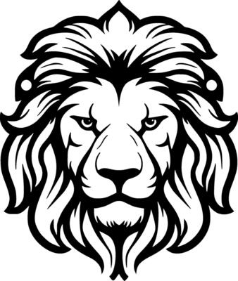 Lion, Minimalist and Simple Silhouette - Vector illustration