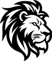 Lion, Black and White Vector illustration