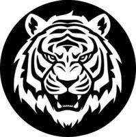 tigre, negro y blanco vector ilustración