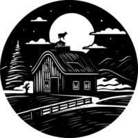 Farmhouse, Minimalist and Simple Silhouette - Vector illustration