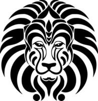 Lion, Black and White Vector illustration