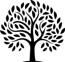 árbol, minimalista y sencillo silueta - vector ilustración