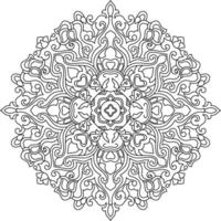 Mandala. Ethnic decorative element. Hand drawn backdrop. Islam, Arabic, Indian, ottoman motifs. vector