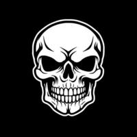 Skull, Black and White Vector illustration