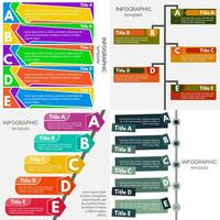 Set of four elements of infographic design. Step by step infographic design template. Vector illustration