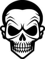 Skull - Black and White Isolated Icon - Vector illustration