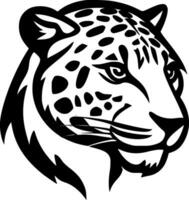 Leopard - Black and White Isolated Icon - Vector illustration