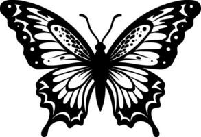 Butterfly - Black and White Isolated Icon - Vector illustration