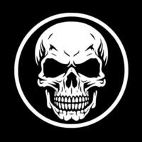 Skull - Black and White Isolated Icon - Vector illustration