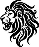 Lion, Black and White Vector illustration