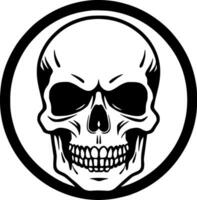 Skull - Black and White Isolated Icon - Vector illustration