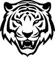 tigre, negro y blanco vector ilustración