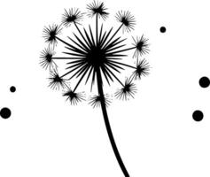 Dandelion, Minimalist and Simple Silhouette - Vector illustration