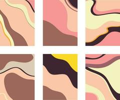 Abstract modern templates with nude neutral tones vector