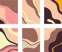 Abstract modern templates with nude neutral tones vector