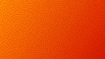 Orange Turing reaction gradient background. Abstract diffusion pattern with chaotic shapes. Vector illustration.