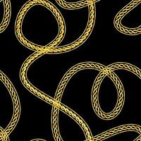 Seamless bohemian pattern with gold chains. vector