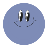 Dot circle smile retro vintage emoji cartoon png