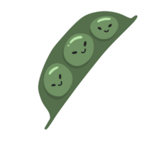 soja vegetal fofa feliz sorrir desenho animado personagem png