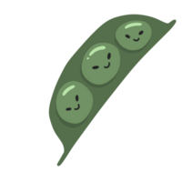 soya légume mignonne content sourire dessin animé personnage png