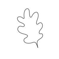 hand drawn abstract leaf doodles, squiggle and swirl lines png